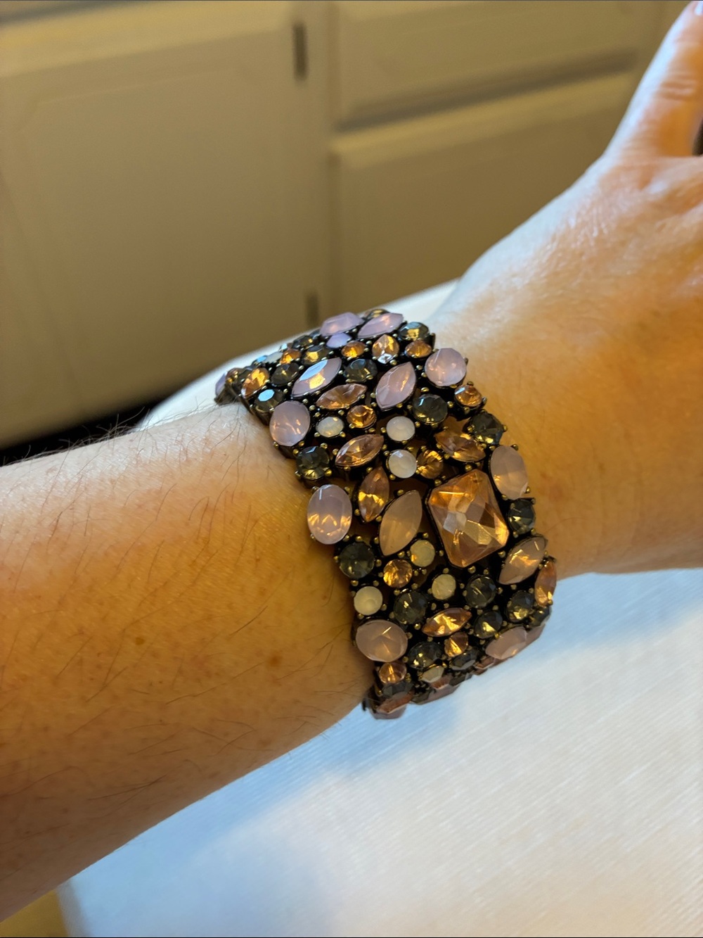 Chloe + Isabel Lavender and Gunmetal Stretch Bracelet - Picture 2 of 12